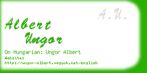 albert ungor business card